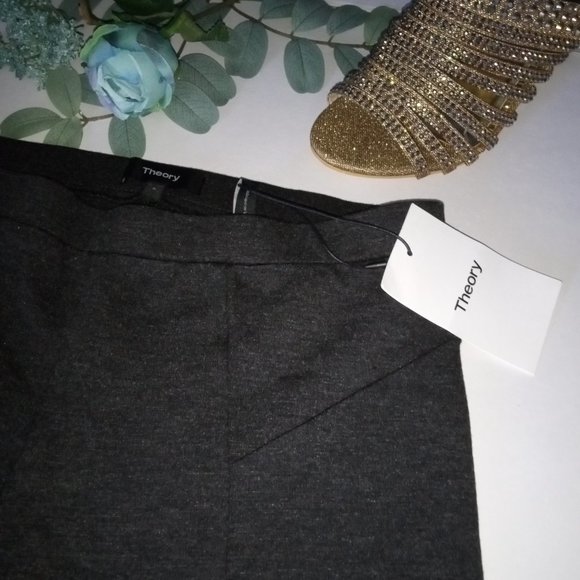 70% OFF THEORY Quinna Rave 2 Charcoal Leggings Ankle Length (MSRP: $175) VINTAGE - Picture 3 of 7